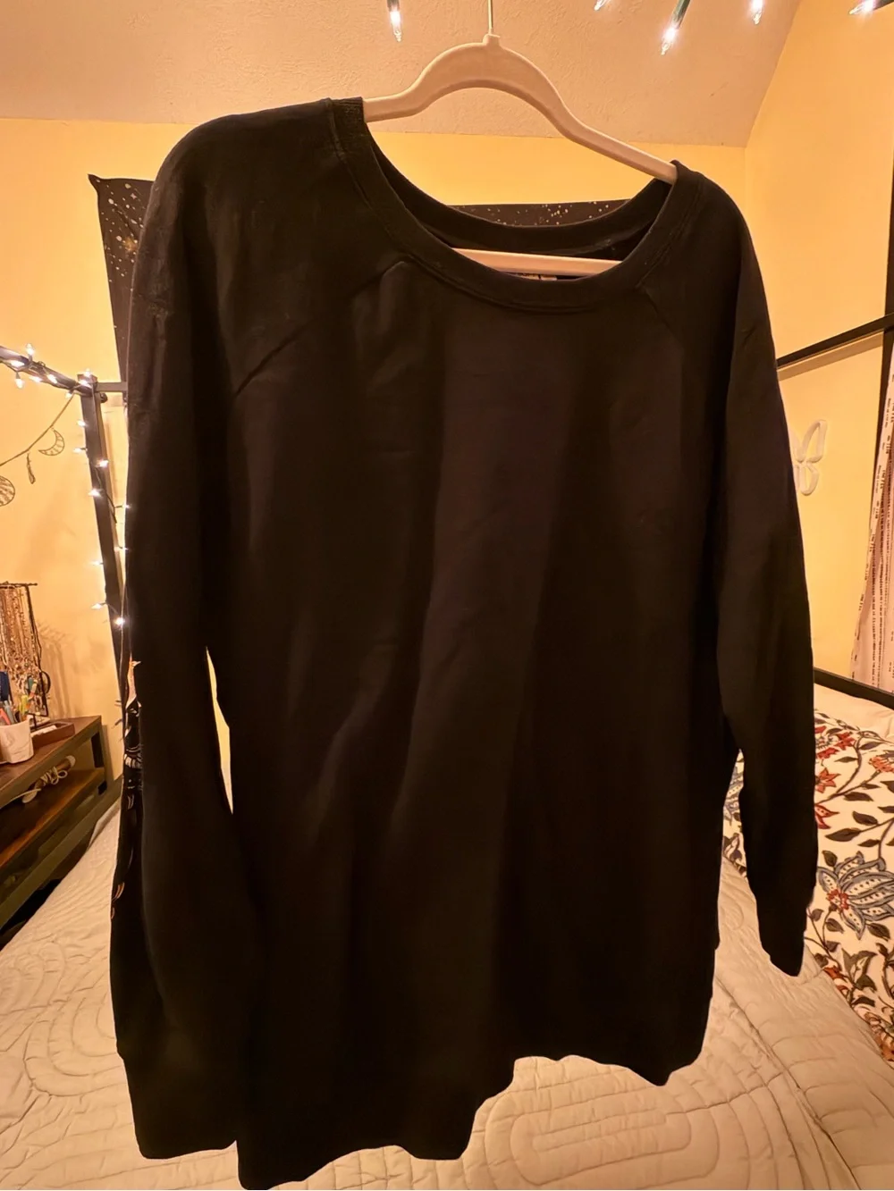 Torrid Black Crewneck Sweater with Butterfly Design on Back - Classic Pullover